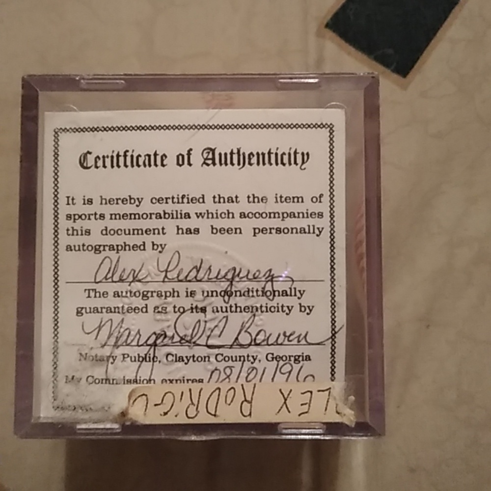 Alex Rodriguez Signed Baseball